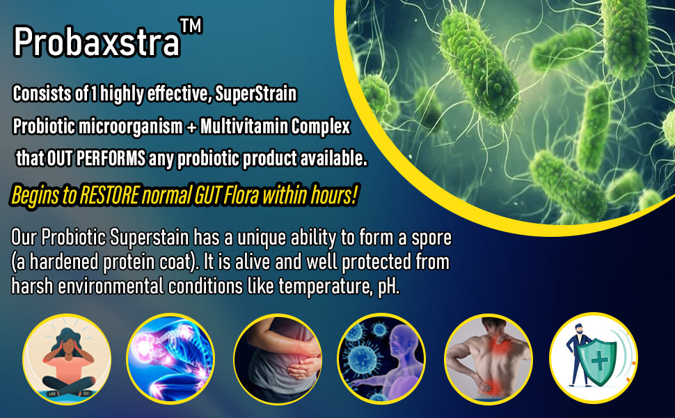 Probaxstra™ - SuperStrain Probiotic + Multivitamin Complex w/Vitamin D3 (2 Pack)