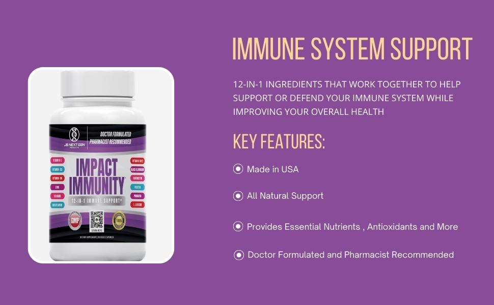 Impact Immunity 12-IN-1 IMMUNE SUPPORT (2 Bottle Pack)