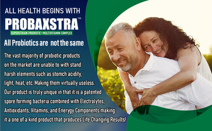 Probaxstra -SuperStrain Probiotic + Multivitamin Complex w/Vitamin D3 (2 Pack)