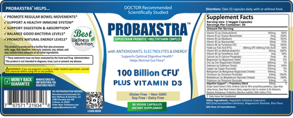 Probaxstra - Superstrain Probiotic + Multivitamin Complex w/Vitamin D3