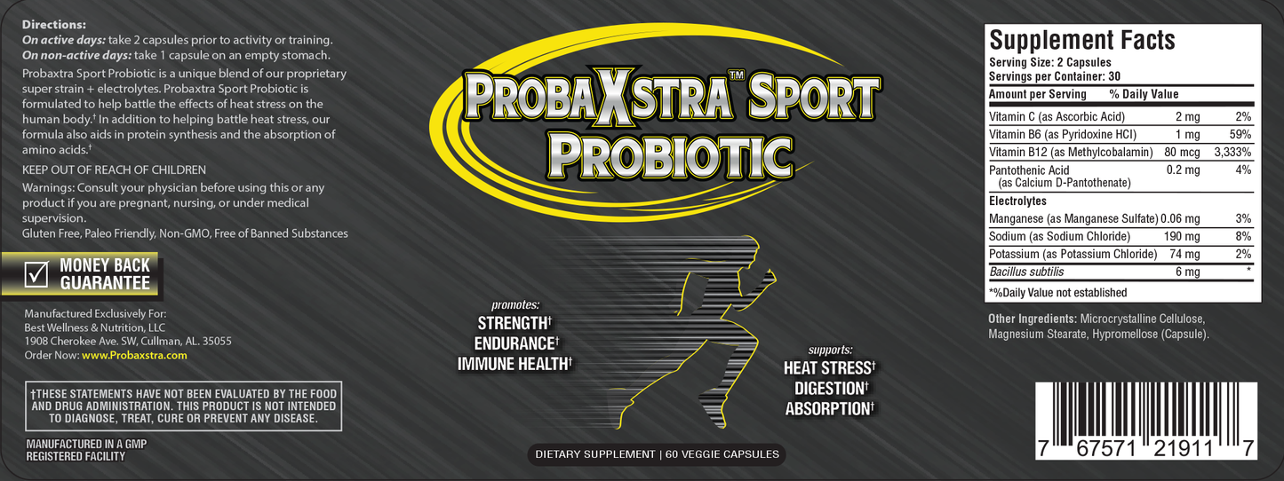 Probaxstra Sport - Superstrain Probiotic + Electrolytes (2 Pack)